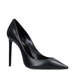 SAINT LAURENT Calfskin Zoe 105 Pump 38 Black